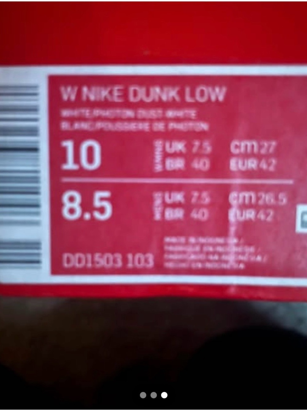 Nike Dunk Lows (gray Fox)